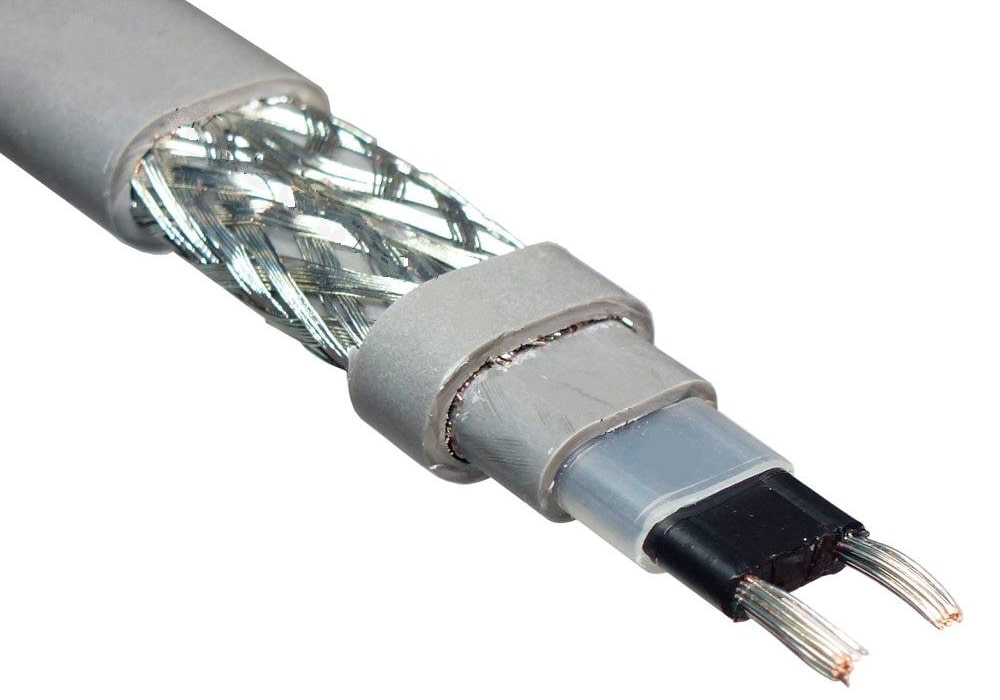 Греющий кабель саморег SRF 40-2CR, 40 Вт/м (Экранированный, для защиты трубопроводов от обмерзания)