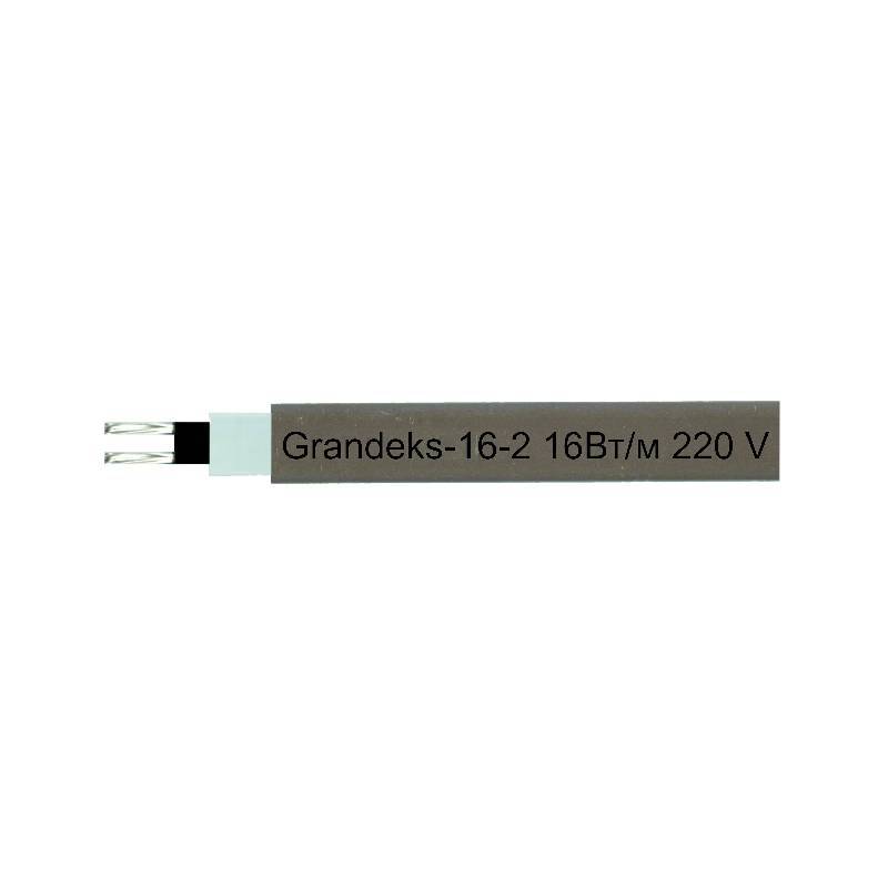 Саморегулирующийся греющий кабель Grandeks-16-2, 16 Вт/м